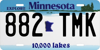 MN license plate 882TMK