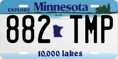 MN license plate 882TMP