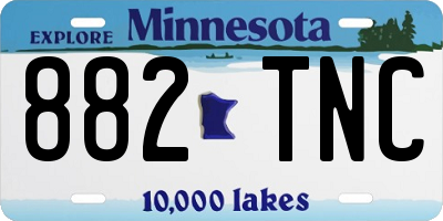 MN license plate 882TNC