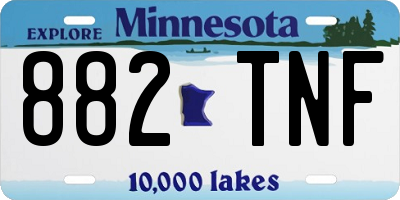 MN license plate 882TNF