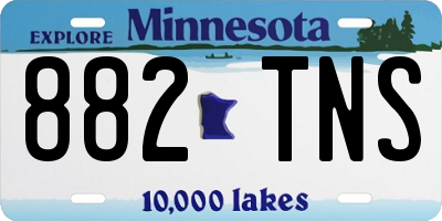 MN license plate 882TNS