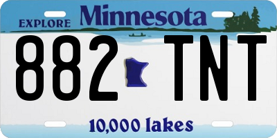 MN license plate 882TNT