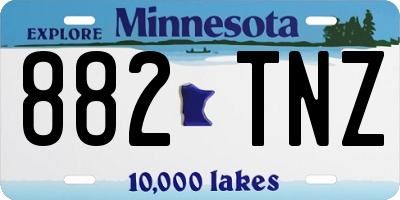 MN license plate 882TNZ