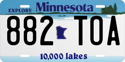 MN license plate 882TOA