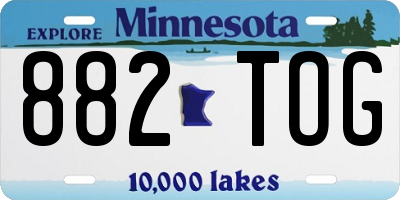 MN license plate 882TOG
