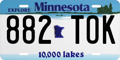 MN license plate 882TOK