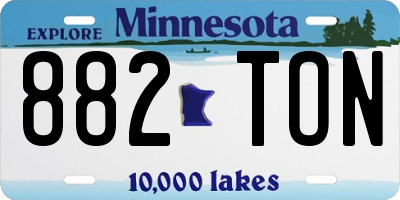 MN license plate 882TON
