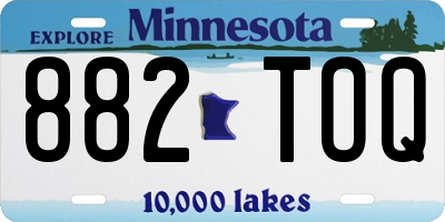 MN license plate 882TOQ