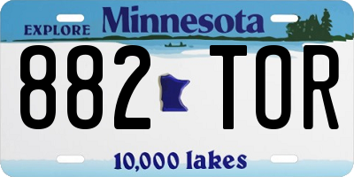 MN license plate 882TOR