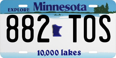 MN license plate 882TOS