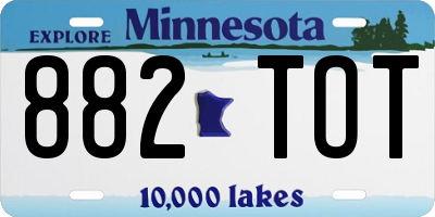MN license plate 882TOT