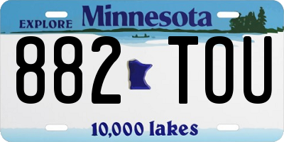 MN license plate 882TOU