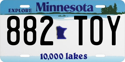 MN license plate 882TOY