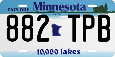 MN license plate 882TPB