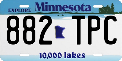 MN license plate 882TPC