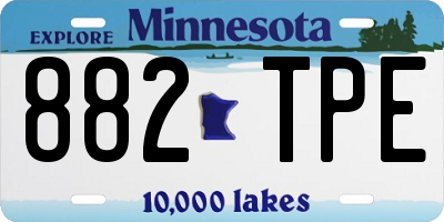 MN license plate 882TPE