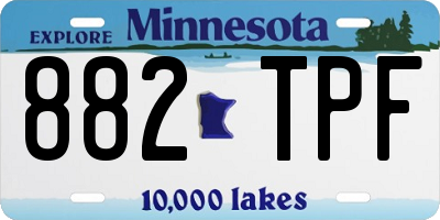 MN license plate 882TPF