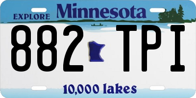 MN license plate 882TPI
