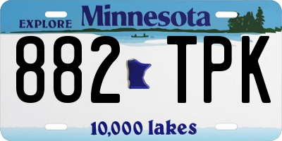 MN license plate 882TPK