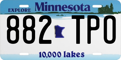 MN license plate 882TPO