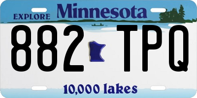 MN license plate 882TPQ