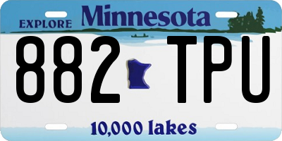 MN license plate 882TPU