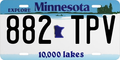 MN license plate 882TPV