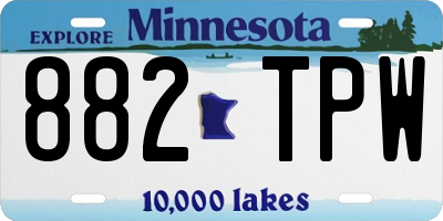 MN license plate 882TPW