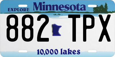 MN license plate 882TPX