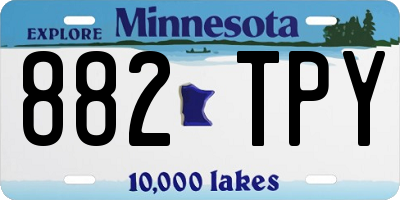 MN license plate 882TPY