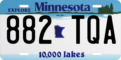 MN license plate 882TQA