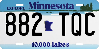 MN license plate 882TQC