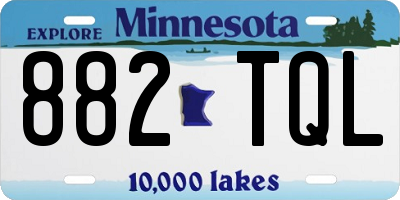 MN license plate 882TQL