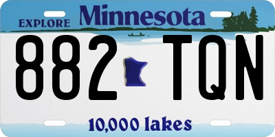 MN license plate 882TQN