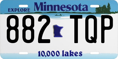 MN license plate 882TQP