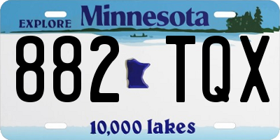 MN license plate 882TQX
