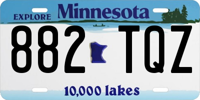 MN license plate 882TQZ