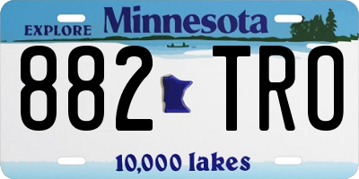 MN license plate 882TRO