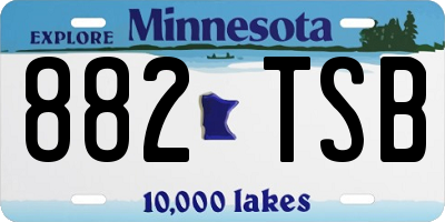 MN license plate 882TSB