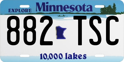 MN license plate 882TSC