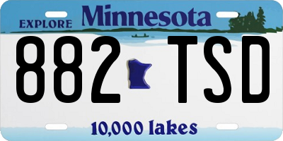 MN license plate 882TSD