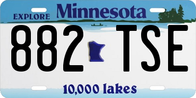 MN license plate 882TSE