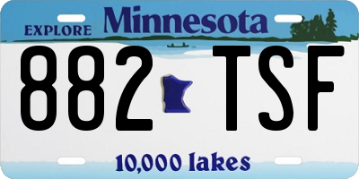 MN license plate 882TSF