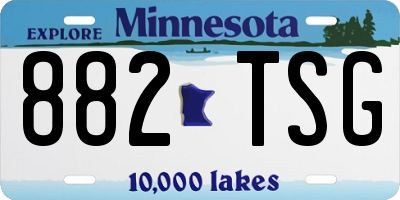 MN license plate 882TSG