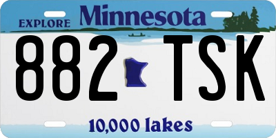 MN license plate 882TSK