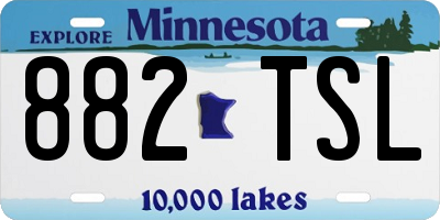 MN license plate 882TSL