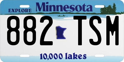 MN license plate 882TSM