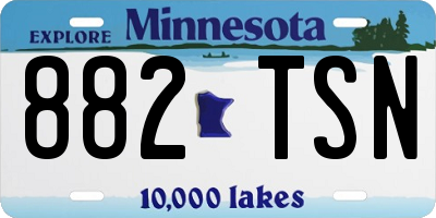 MN license plate 882TSN