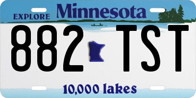 MN license plate 882TST