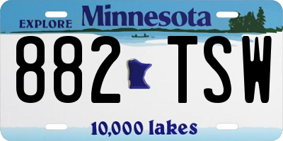 MN license plate 882TSW